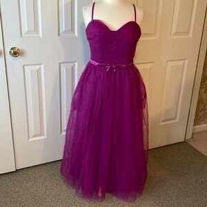 NWOT Raspberry Colored Tulle Dress Size 14 —Perfect Prom Dress